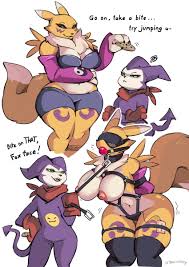 Rule 34 - Anthro Anthro On Anthro Ball Gag Bandai Namco Big Breasts Big  Female Blindfold Blush Bondage Cookie Couple Digimon Female Fox Fox Imp  Impmon Leash Leash Pull Mocking Petplay Renamon