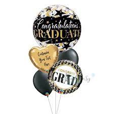 Graduation flowers and balloons delivery. Congratulation Graduates Bubble Balloon Bouquet Bearloonsg