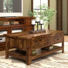 Birch Lane Coffee Tables Tuntange Solid Wood 4 Legs Coffee Table With Storage In 2020 Coffee Table With Storage Furniture Contemporary Coffee Table