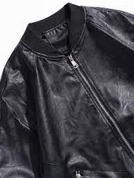 Solid Raglan Sleeve Pu Biker Jacket Black Aff Sleeve Raglan Solid Pu Black Ad Faux Fur Hooded Jacket Money Clothes Mens Winter Coat