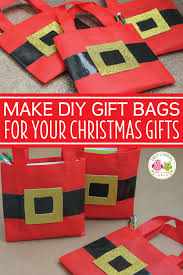 Your bag should look like the second image above when it is cut correctly. Christmas Gift Bags For Kids Make Diy Santa Bags Early Learning Ideas