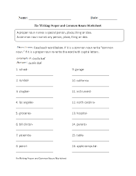 I went to san francisco. Re Writing Proper And Common Nouns Worksheet Nouns Worksheet Proper Nouns Worksheet Proper Nouns