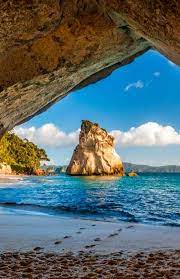 Beautiful Sites At Cathedral Cove Beach New Zealand We Re Planning 2 Nights Here Beauty Scenery Su Honeymoon In New Zealand Cathedral Cove Beautiful Sites