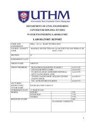 Hidraulic Lab Report Basic Hydrology Surface Runoff Rain