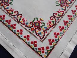 Only 1 available and it's in 1 person's cart. Pin By Joy Kaplan On So Crafty Embroidered Tablecloth Cross Stitch Counted Cross Stitch