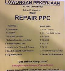 We did not find results for: Loker Repair Ppc Pt Kayu Lima Sentosa Mantingan Akses Jateng