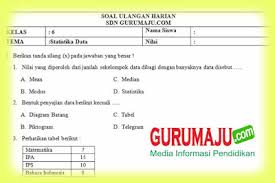 Soal Uh Ph Mtk Kelas 6 Statistika Data Kurikulum 2013 Revisi 2018 Guru Maju