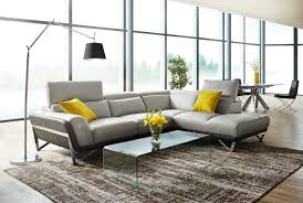 Stebbins Leather Sectional Allmodern Living Room Furniture Uk Furniture Modern Sectional