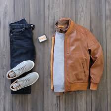 Leather Jacket Layering Styleboards In 2020 Mens Outfits Mens Casual Outfits Smart Casual Men