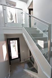 Chrome And Glass Nice Until It Has To Be Cleaned D Modern Stairs Stair Railing Design Modern Stair Railing