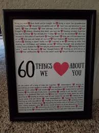 Diy 50th Birthday Gift Ideas For Mom 60 Things We Love About You 60th Birthday Gift For Grandmother Birthday Presents For Mom Mom 60th Birthday Gift 60th Birthday Ideas For Mom