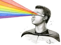 Geordi Seeing Rainbow Geordi Portrait Star Trek Art Star Etsy In 2021 Star Trek Art Watercolor Portraits Art