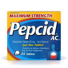 Maximum Strength Pepcid Famotidine Ac All Day Heartburn Relief Medicine 25 Count Mu Heartburn Relief Natural Remedies For Heartburn Treatment For Heartburn