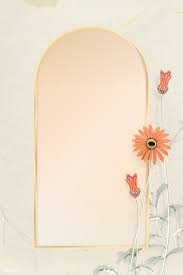 Download Premium Illustration Of Gold Frame And Hand Drawn Flower Mockup In 2020 Hand Drawn Flowers Flower Drawing Flower Background Wallpaper