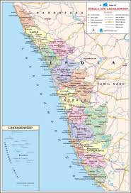 Map of kerala (india), satellite view. Jungle Maps Map Of Kerala Districts