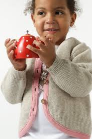 Baby Strickjacke Alpenland beige/rosa by P.Eisenherz