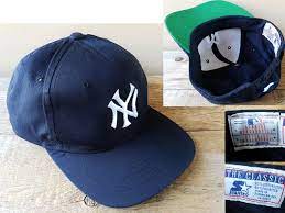 Vintage 90s New York Yankees Original Starter Snapback Hat Mlb Major League Baseball Deadstock Cap 6 Panel Model Navy Ballcap New York Yankees Major League Baseball Yankees