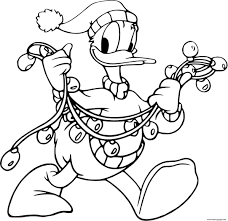 Disfruta de los mejores juegos relacionados con mickey, donald, and goofy online coloring. Donald Ducks Christmas Lights Coloring Pages Printable