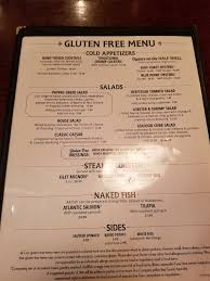 Gluten Free Menu Photo From Pappadeaux