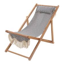 sling outdoor chair lauren s navy stripe with fringe outdoor chairs beach chairs sling chair