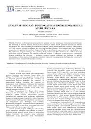 Check spelling or type a new query. Pdf Evaluasi Program Bimbingan Dan Konseling Sebuah Studi Pustaka