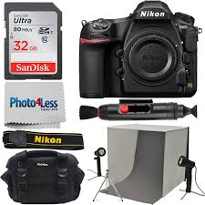 Photo4less Nikon D850 45 7mp Dslr Camera Body Studio Lighting Kit 32gb Value Kit New