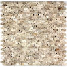 On a longtemps cru que la mosaïque était réservée à la salle de bain, mais elle s'affiche également sur la crédence de la cuisine avec un certain panache. Mosaique De Pierre Credence Cuisine Cinza Beige 1m2 Carrelage Mosaique