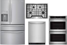 4 piece kitchen appliance package stainless steel kitchen appliance sets ge. Frigidaire 4 Piece Kitchen Appliance Package With Fg4h2272uf 36 French Door Refrigerator Ffet3026ts 30 Electric Double