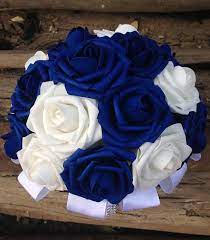Artificial flowers white shop by colour @ cake craft co | baking, party and seasonal accessories. Royal Blue Bouquet White Bridal Bouquet Artificial Flower Etsy Bridal Bouquet Blue Blue Wedding Bouquet Royal Blue Bouquet