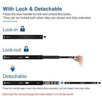 Heavy Duty Drawer Slides with Lock VD2053-Black