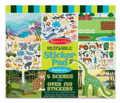 Super Sale Melissa Doug Reusable Sticker Pad Habitats Sticker Book Melissa And Doug Habitats