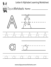 Help your preschoolers and kindergarteners learn their abc's with these printable alphabet letter practice worksheets. Free Letter A Alphabet Learning Worksheet For Preschool Alphabet Worksheets Preschool Learning Worksheets Alphabet Worksheets