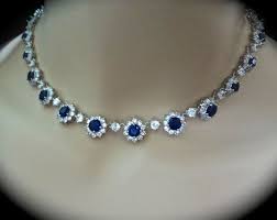 Bridal Necklace Halo Cz Blue Sapphire Necklace Something Blue For A Bride Mother Royal Blue Princess Necklace Lux Wedding Jewelry Kate Blue Sapphire Necklace Sapphire Necklace Bridal Jewelry