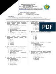 Soal Ujian Dinas Sejarah Indonesia