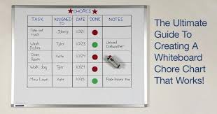The Ultimate Guide To Creating A Whiteboard Chore Chart That