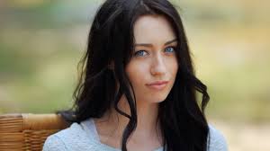 Hair and dark blue eyes, maybe she will have blue eyes if she has blonde hair, they look hazel and green now because she has light brown hair now, she may becoming a brunette but she is naturally blonde, blue eyes, her eyes are not pure blue though! 4533344 Women Dark Hair Brunette Looking At Viewer Model Long Hair Zsanett Tormay Blue Eyes Face Wallpaper Mocah Hd Wallpapers