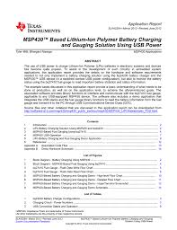 ti msp430 based lithium ion polymer battery charging and