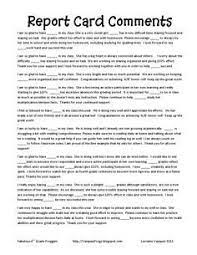 report card comments pdf remarks for lab example engineering