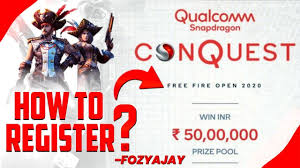 This tournament is for the garena free fire battle royale game as qualcomm looks to boost the esports industry of india ahead of the planned launch of the qualcomm snapdragon conquest tournament dates are not available right now, but if you are interested registrations are now open. How To Register In Qualcomm Snapdragon Free Fire Open 2020 Tournament 50lakh Prize Pool Youtube