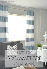Diy Grommet Top Curtains Using Shower Curtains Grommet Top Curtains Diy Curtains Living Room Diy