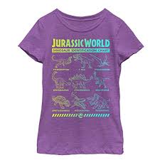 Jurassic World Fallen Kingdom Girls Jurassic World Fallen Kingdom Dinosaur Identification Card T Shirt