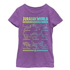 jurassic world fallen kingdom girls jurassic world fallen kingdom dinosaur identification card t shirt