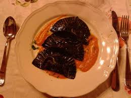Maybe you would like to learn more about one of these? Ravioli Al Nero Di Seppia Con Ripieno Di Gallinella Su Vellutata Di Pomodoro E Gamberi In Passata Di Ceci I Cucinieri Del Casale