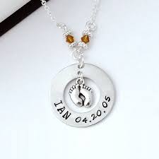 Mommy Necklace Hand Stamped Baby Birth Necklace Mom Personalized Baby Necklaces Name Date Perfect For New Mom Bab Mommy Necklace Baby Necklace Mommy Jewelry