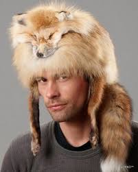 Red Fox Fur Davy Crockett Men S Hat With Face Legs Fur Hat Men Fox Fur Mountain Man Clothing