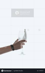 Premium Cropped View Of Hand Holding Glass With Milk Isolated On White Photo Download In Png Jpg Format Drink Photo Hot Chocolate Marshmallows Glass