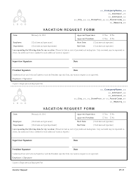 2010 Employee Vacation Request Form Engineering Lettering Change Management Startup Business Plan Template