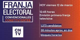 La oficina nacional de procesos electorales (onpe) informó que la franja electoral de la segunda vuelta se iniciará el 25 de mayo próximo. Diaguitas Y Collas Abrieron Franja Electoral En Tv Por Convencionales Constituyentes El Mostrador