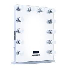 Hollywood Vanity Mirror Bluetooth Audio Enabled Speakers 12 Led Light Bulbs 22 Inches Wide X 29 Inches High Size 29 Inchx 22 Inch White Hollywood Vanity Mirror Mirrors For Makeup Dimmable Led Lights