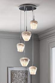 Next Monroe 5 Light Cluster Chrome Ceiling Lights Hanging Ceiling Lights Kitchen Ceiling Lights